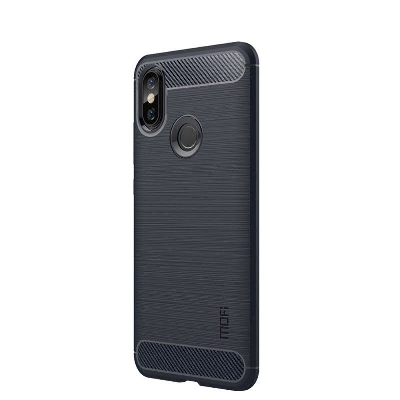 Hoesje Xiaomi Redmi Note 5 Grijs Zwart Geborsteld Koolstofvezel