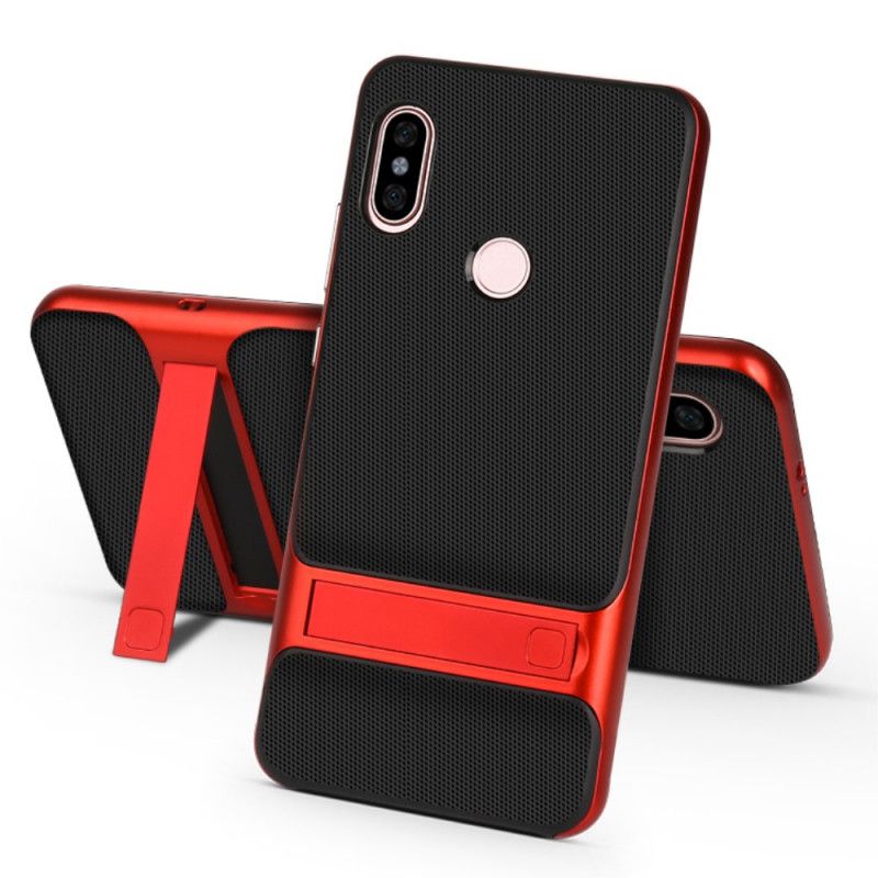 Hoesje Xiaomi Redmi Note 5 Zilver Rood Elegantie Tong