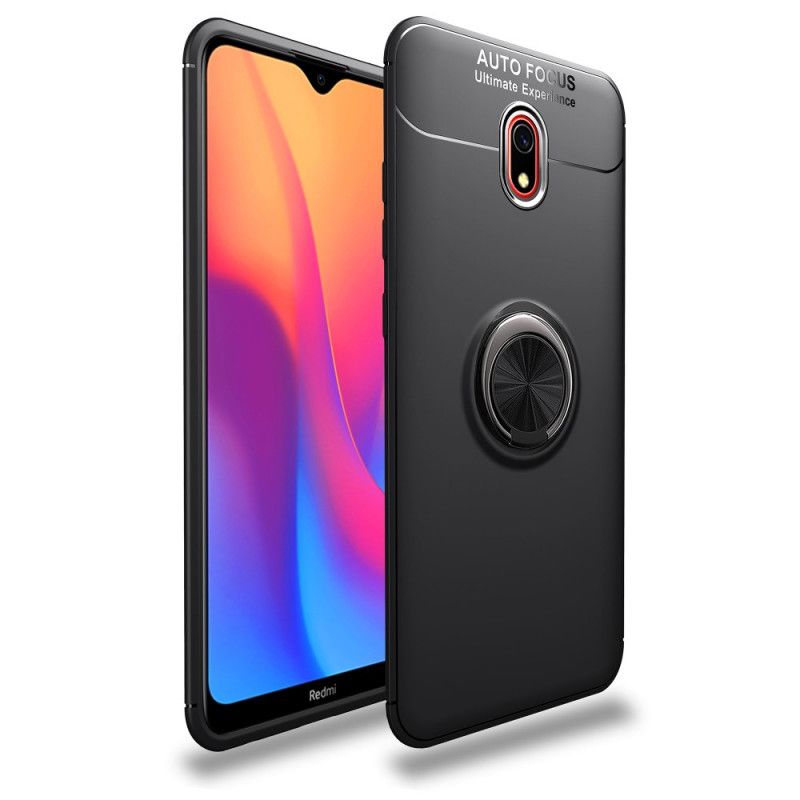 Case Hoesje Xiaomi Redmi 8A Rood Zwart Telefoonhoesje Lenuo Magnetische Ring