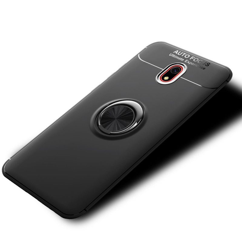 Case Hoesje Xiaomi Redmi 8A Rood Zwart Telefoonhoesje Lenuo Magnetische Ring