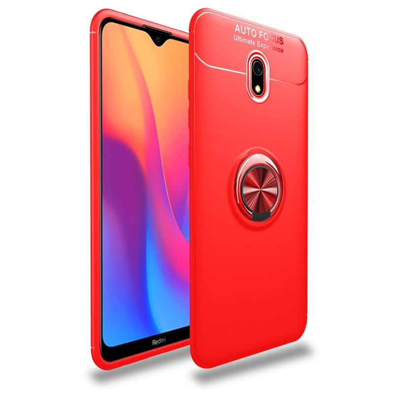 Case Hoesje Xiaomi Redmi 8A Rood Zwart Telefoonhoesje Lenuo Magnetische Ring