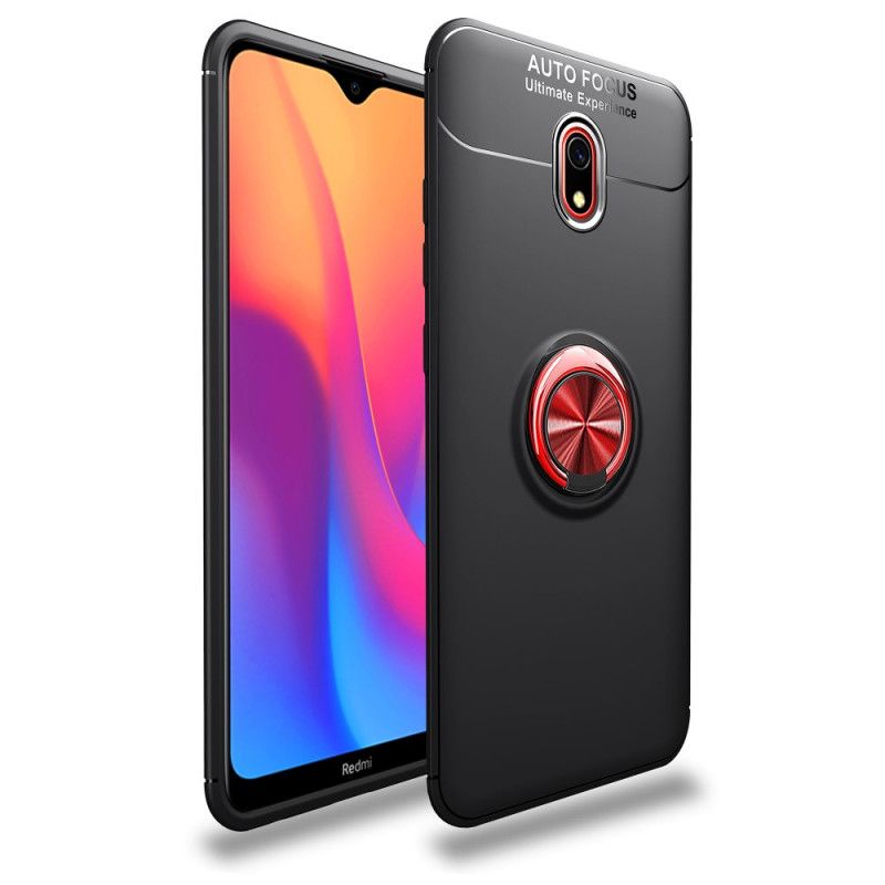 Case Hoesje Xiaomi Redmi 8A Rood Zwart Telefoonhoesje Lenuo Magnetische Ring