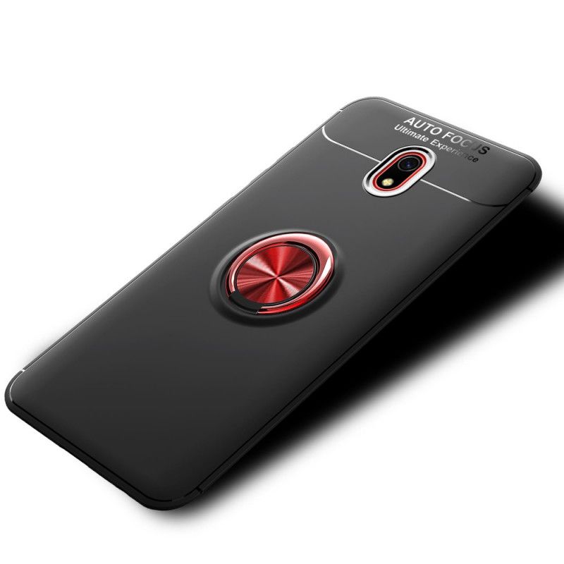 Case Hoesje Xiaomi Redmi 8A Rood Zwart Telefoonhoesje Lenuo Magnetische Ring