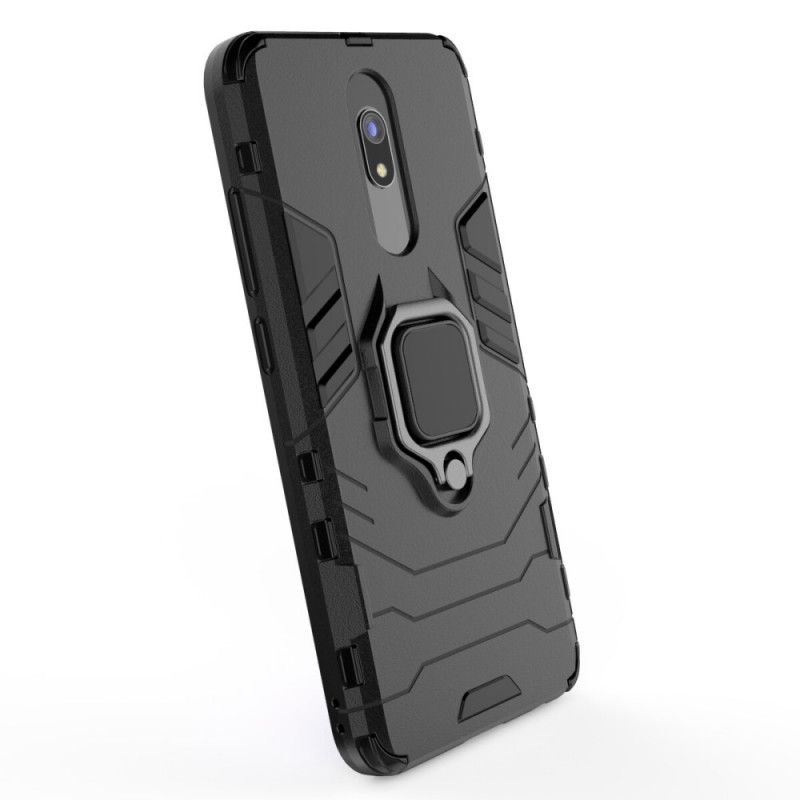 Case Hoesje Xiaomi Redmi 8A Rood Zwart Telefoonhoesje Resistente Ring