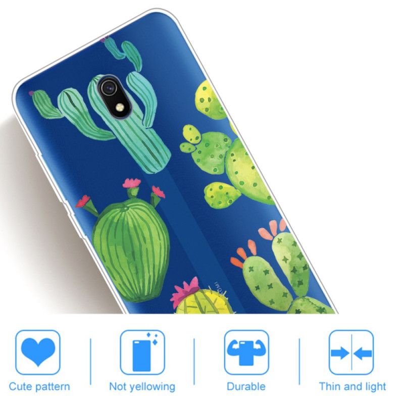 Case Hoesje Xiaomi Redmi 8A Telefoonhoesje Aquarel Cactus