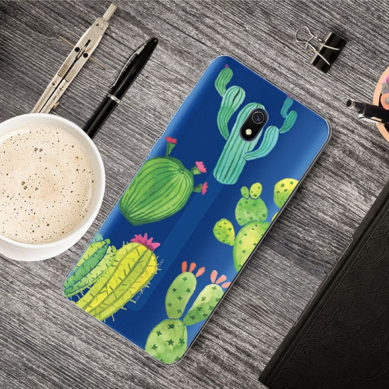 Case Hoesje Xiaomi Redmi 8A Telefoonhoesje Aquarel Cactus