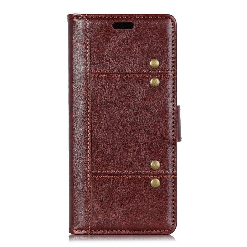 Cover Folio-hoesje Xiaomi Redmi 8A Rood Zwart Telefoonhoesje Antiek Leereffect