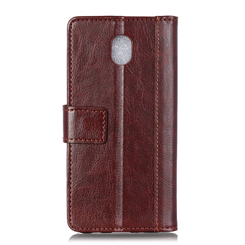 Cover Folio-hoesje Xiaomi Redmi 8A Rood Zwart Telefoonhoesje Antiek Leereffect