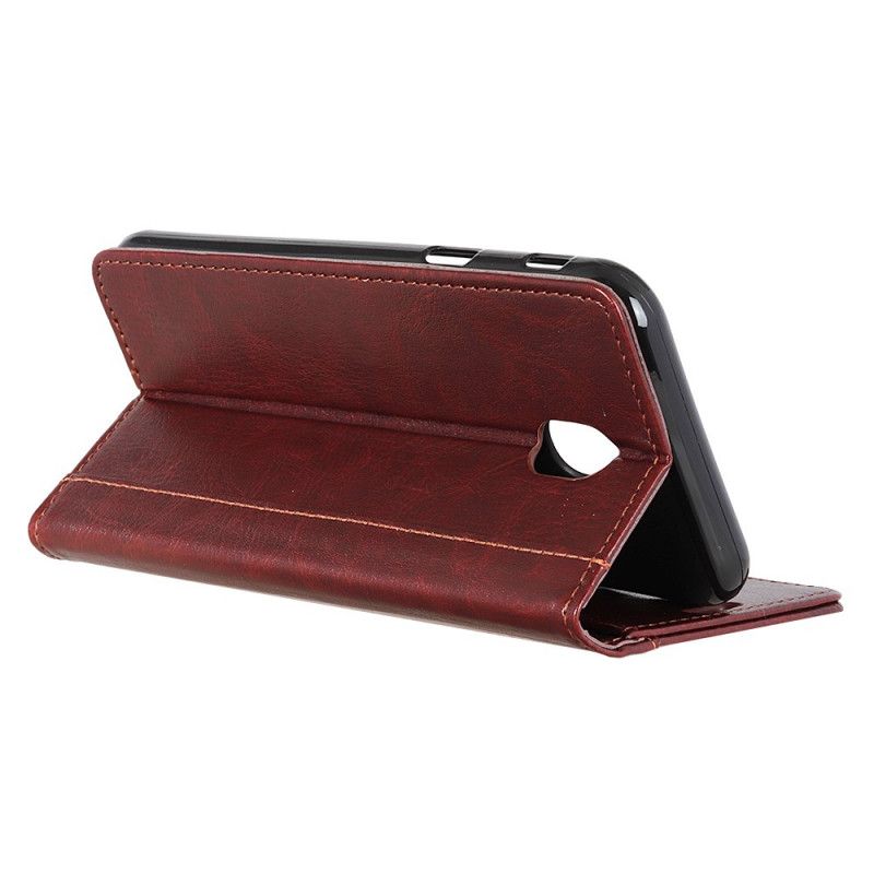 Cover Folio-hoesje Xiaomi Redmi 8A Rood Zwart Telefoonhoesje Antiek Leereffect