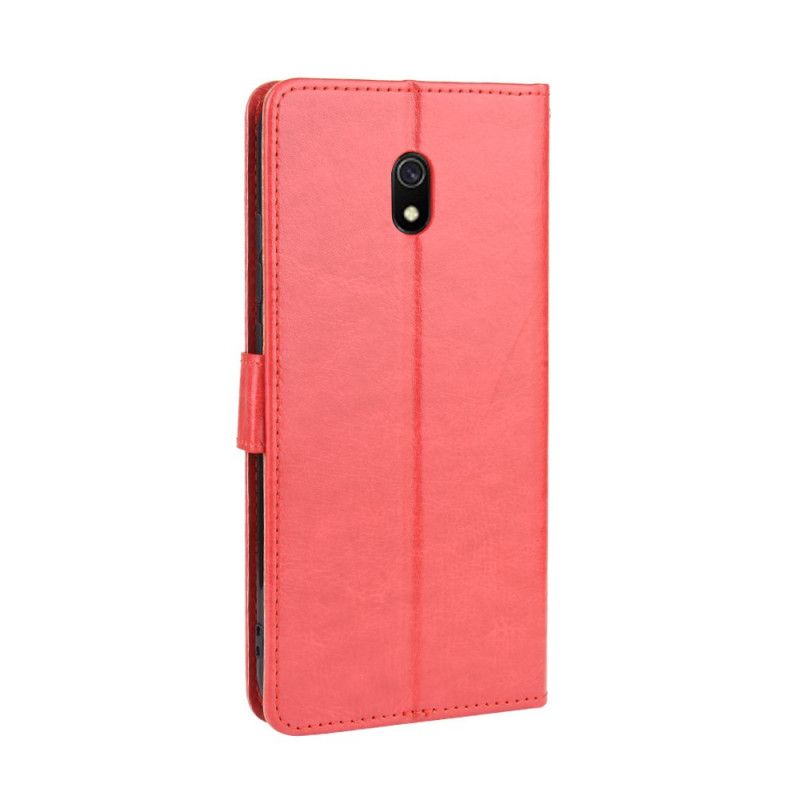 Cover Folio-hoesje Xiaomi Redmi 8A Rood Zwart Telefoonhoesje Flitsend Kunstleer