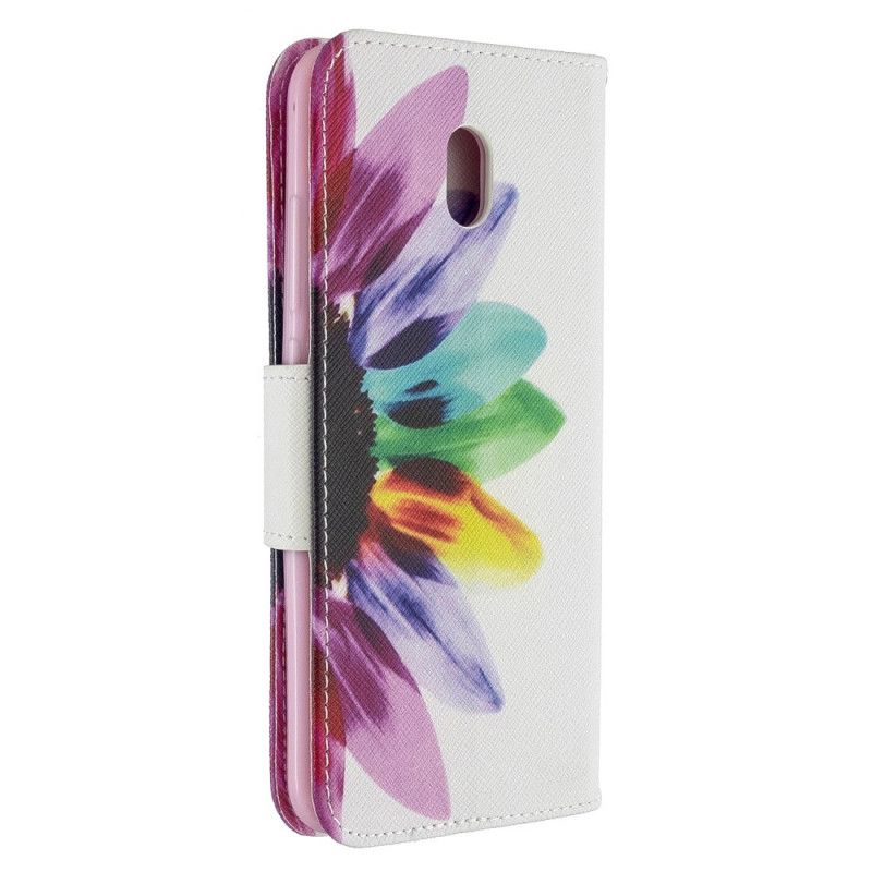 Cover Folio-hoesje Xiaomi Redmi 8A Telefoonhoesje Aquarelbloem