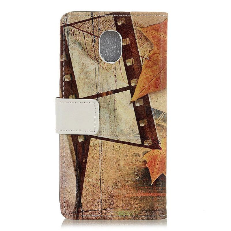 Cover Folio-hoesje Xiaomi Redmi 8A Telefoonhoesje Eiffeltoren In De Herfst