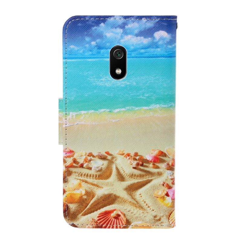 Cover Folio-hoesje Xiaomi Redmi 8A Telefoonhoesje Riem Strand