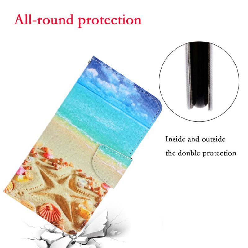 Cover Folio-hoesje Xiaomi Redmi 8A Telefoonhoesje Riem Strand