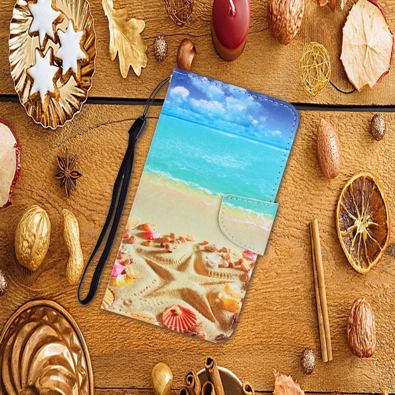 Cover Folio-hoesje Xiaomi Redmi 8A Telefoonhoesje Riem Strand