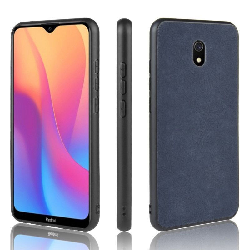 Cover Hoesje Xiaomi Redmi 8A Donkerblauw Grijs Telefoonhoesje Premium Leereffect