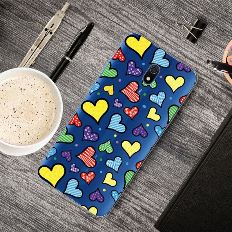 Hoesje voor Xiaomi Redmi 8A Veelkleurige Harten