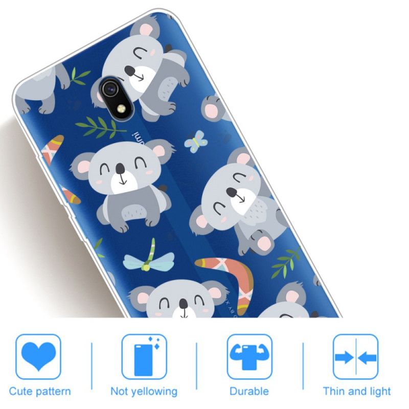 Hoesje Xiaomi Redmi 8A Kleine Grijze Panda'S