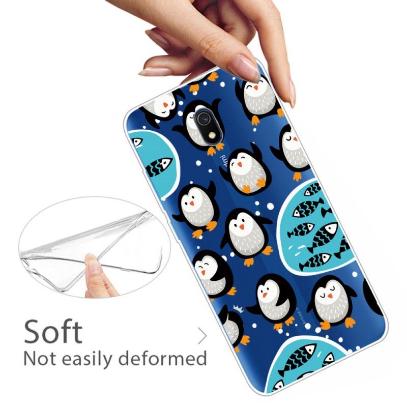 Hoesje Xiaomi Redmi 8A Pinguïns En Vissen