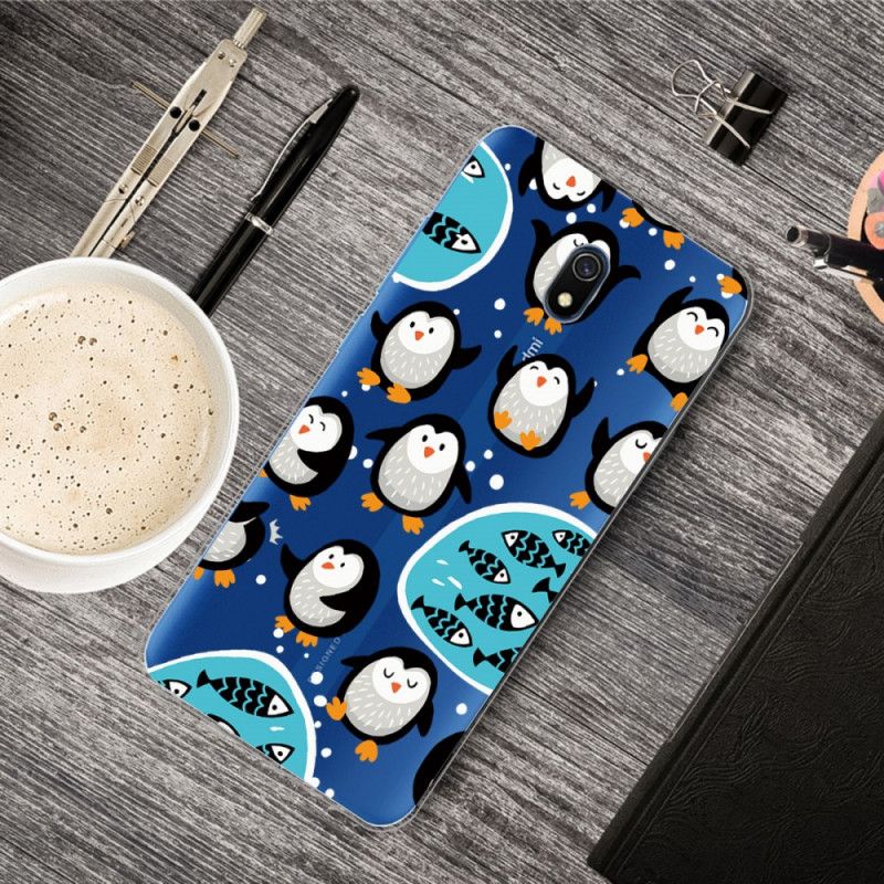 Hoesje Xiaomi Redmi 8A Pinguïns En Vissen