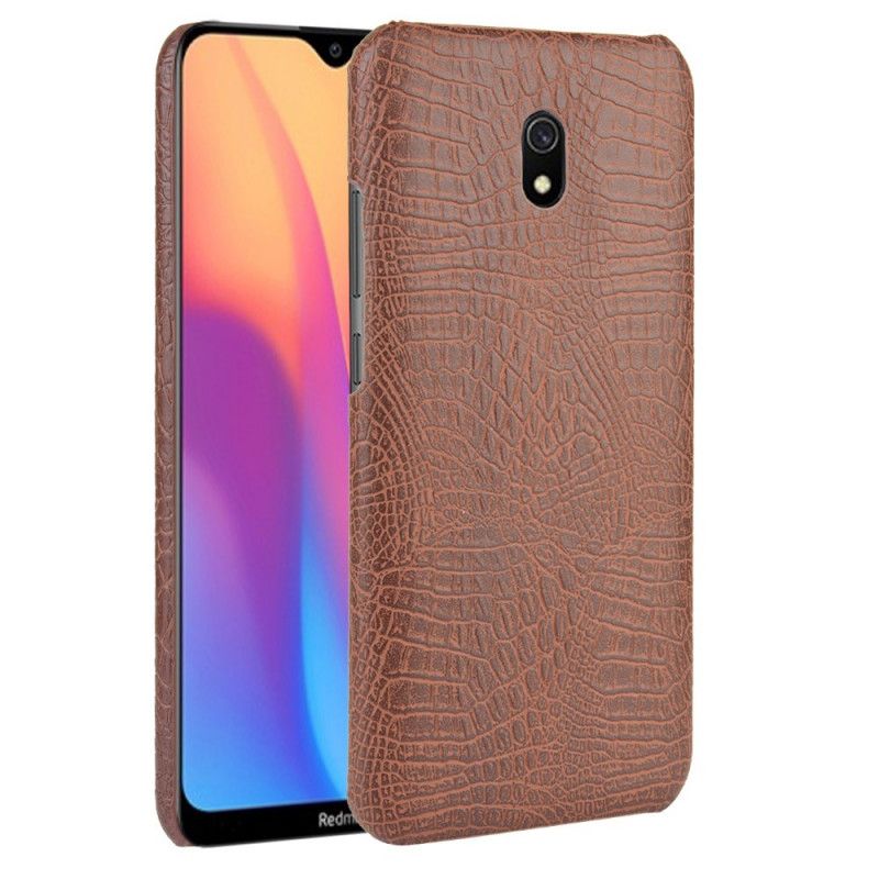 Hoesje Xiaomi Redmi 8A Wit Zwart Krokodillenhuidstijl