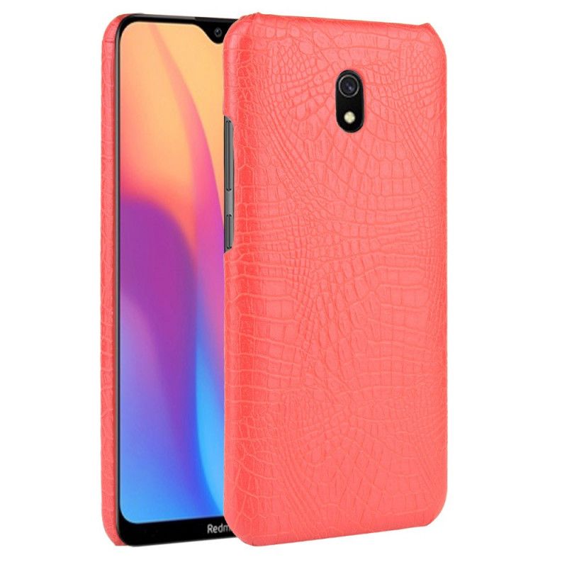 Hoesje Xiaomi Redmi 8A Wit Zwart Krokodillenhuidstijl