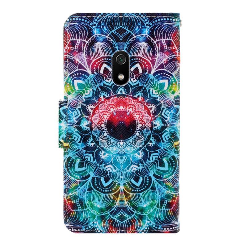 Leren Hoesje voor Xiaomi Redmi 8A Flitsende Mandala Met String