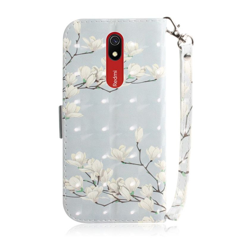 Leren Hoesje Xiaomi Redmi 8A Bloeiende Boom Met String