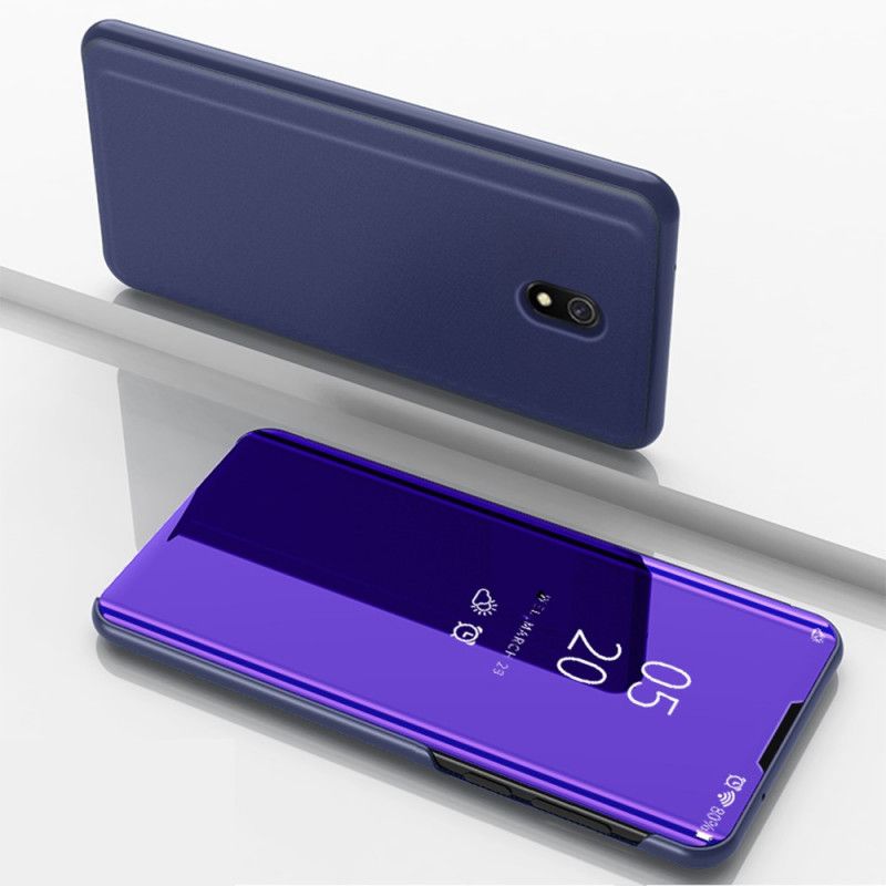 View Cover Xiaomi Redmi 8A Donkerblauw Grijs Simplistische Spiegel