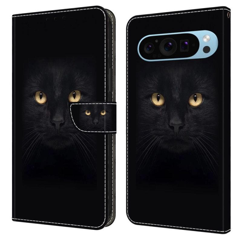 Folio-hoesje Google Pixel 9 Pro Xl Telefoonhoesje Zwarte Kat