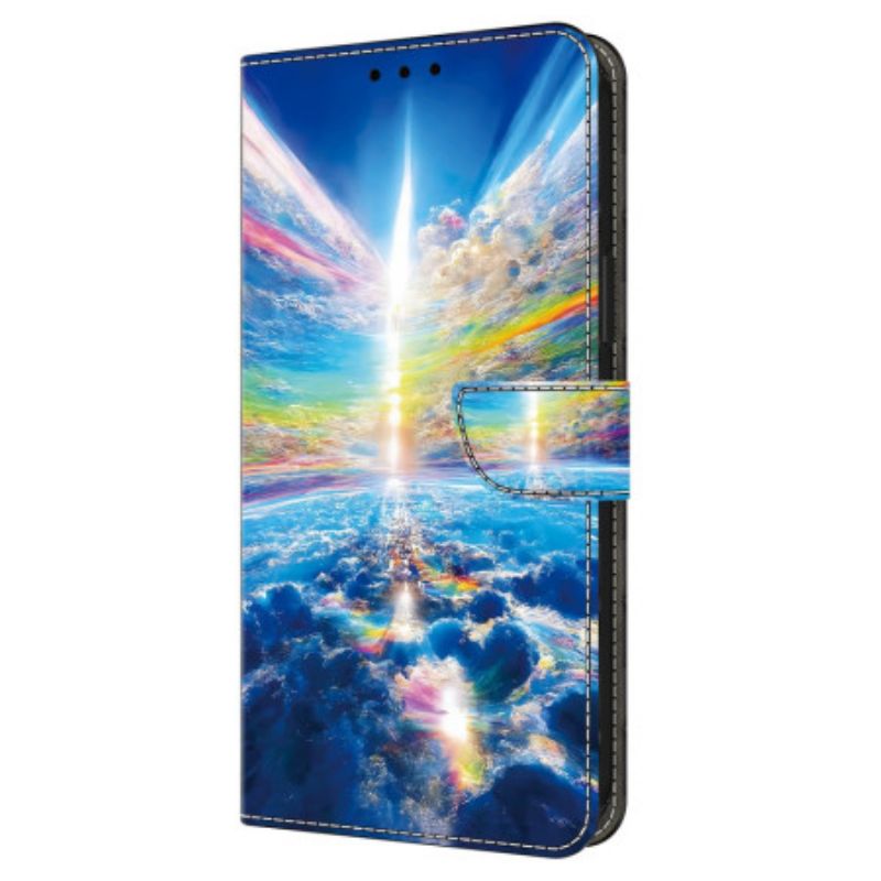 Leren Hoesje Voor Google Pixel 9 Pro Xl Kleurrijke Lucht