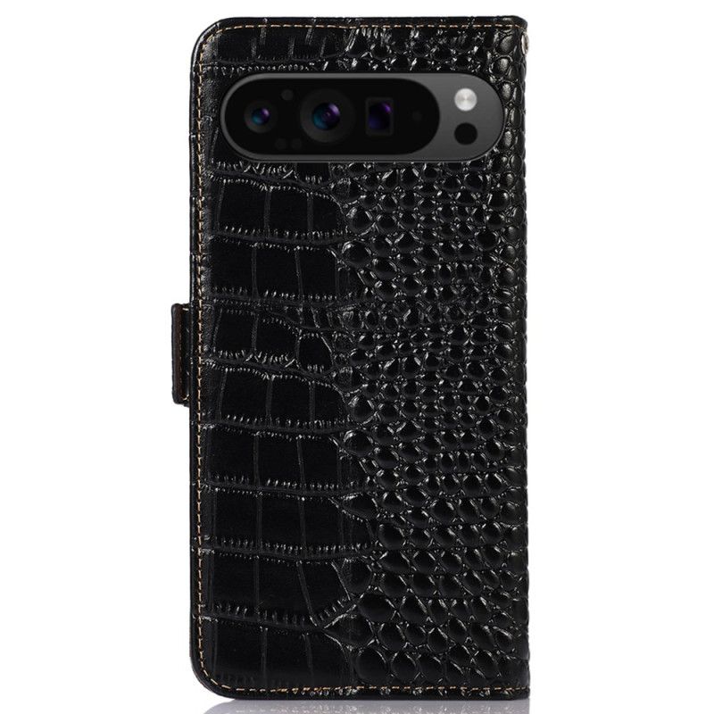 Leren Hoesje Voor Google Pixel 9 Pro Xl Krokodillenleer