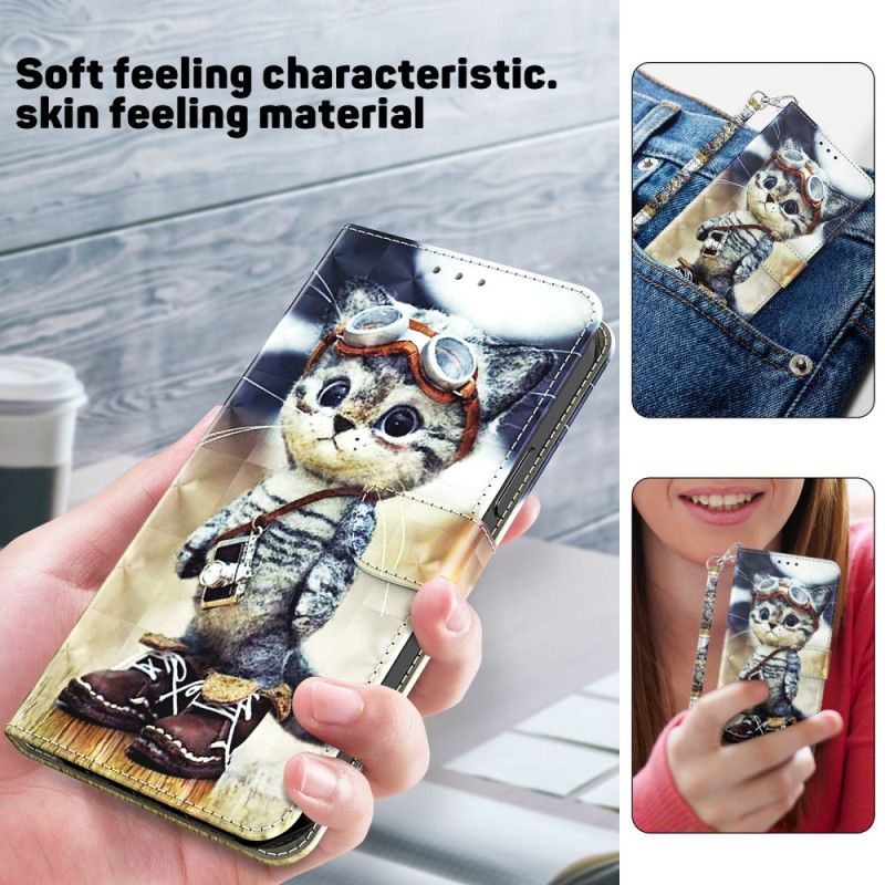 Leren Hoesje Voor Google Pixel 9 Pro Xl Vliegenier Cat