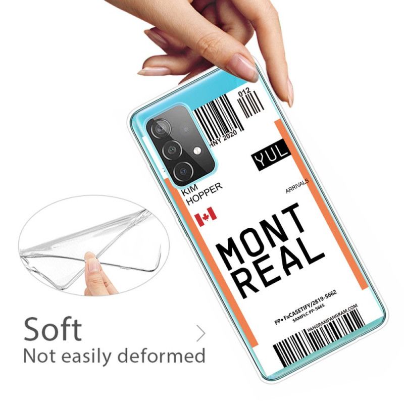 Case Hoesje Samsung Galaxy A72 4G / A72 5G Telefoonhoesje Instapkaart Naar Montreal