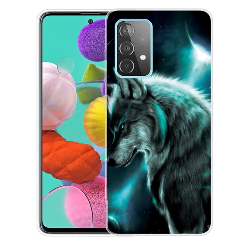 Case Hoesje Samsung Galaxy A72 4G / A72 5G Telefoonhoesje Koninklijke Wolf