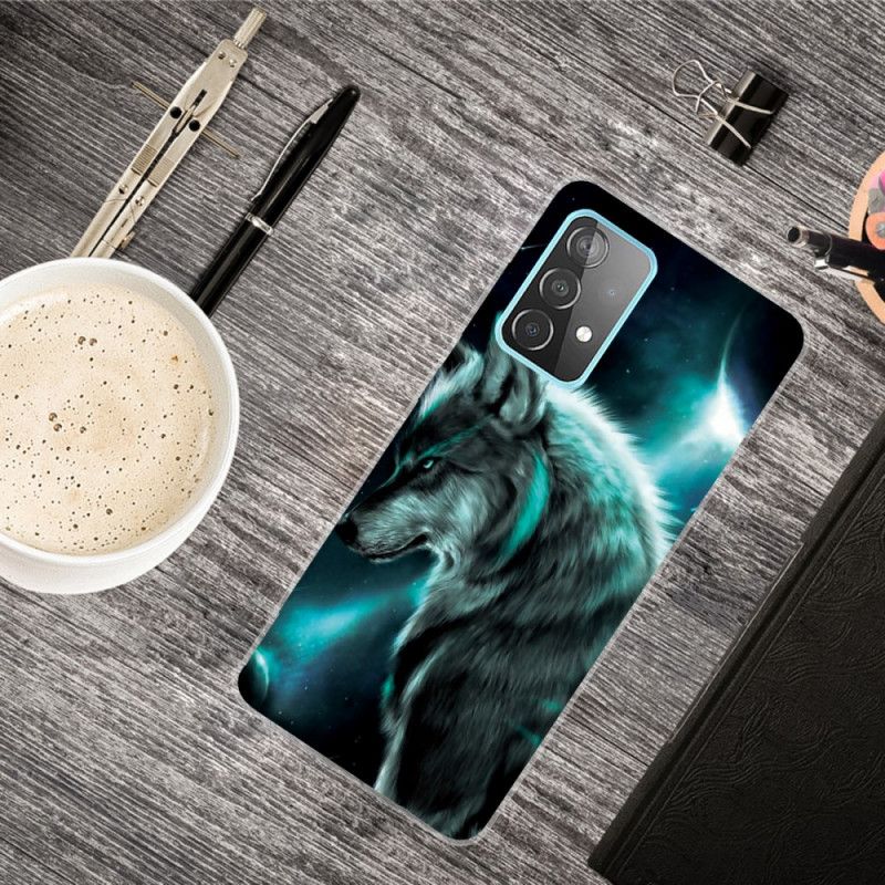 Case Hoesje Samsung Galaxy A72 4G / A72 5G Telefoonhoesje Koninklijke Wolf