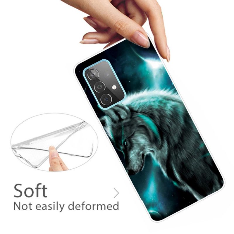 Case Hoesje Samsung Galaxy A72 4G / A72 5G Telefoonhoesje Koninklijke Wolf