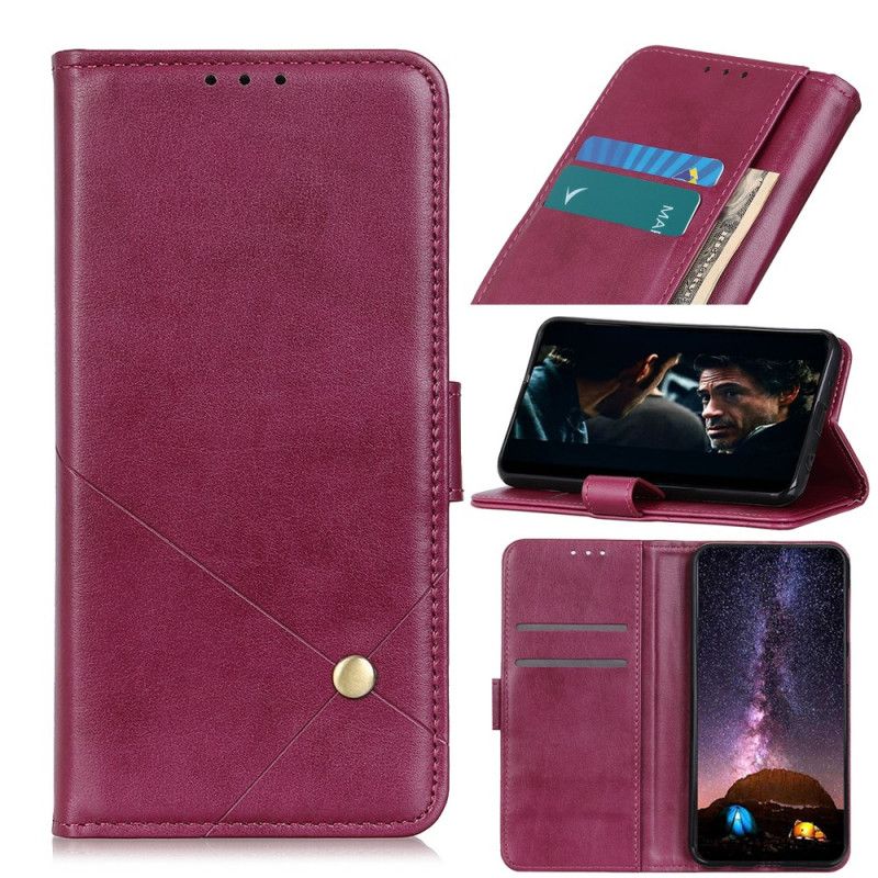 Cover Folio-hoesje Samsung Galaxy A72 4G / A72 5G Groen Zwart Telefoonhoesje Klinknagel X Ontwerp