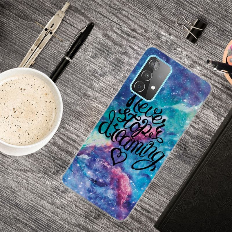 Cover Hoesje Samsung Galaxy A72 4G / A72 5G Telefoonhoesje Stop Nooit Met Dromen