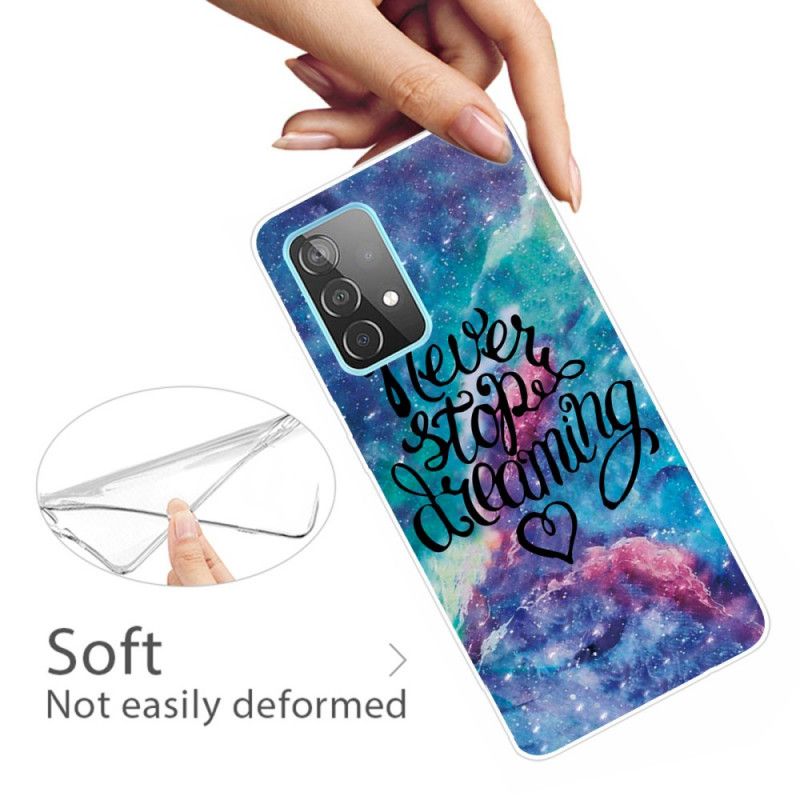 Cover Hoesje Samsung Galaxy A72 4G / A72 5G Telefoonhoesje Stop Nooit Met Dromen