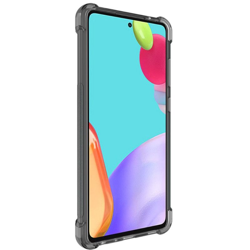 Cover Hoesje Samsung Galaxy A72 4G / A72 5G Transparant Zwart Telefoonhoesje Imak Met Schermfilm