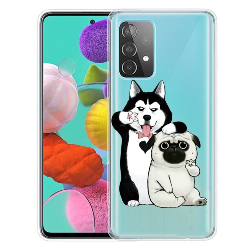 Hoesje Samsung Galaxy A72 4G / A72 5G Grappige Honden