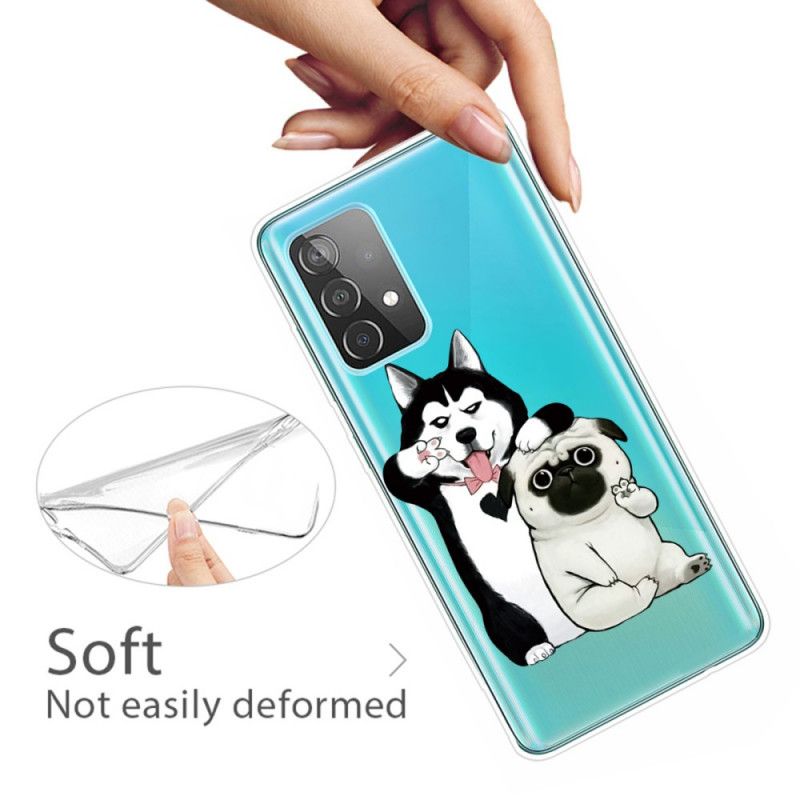 Hoesje Samsung Galaxy A72 4G / A72 5G Grappige Honden