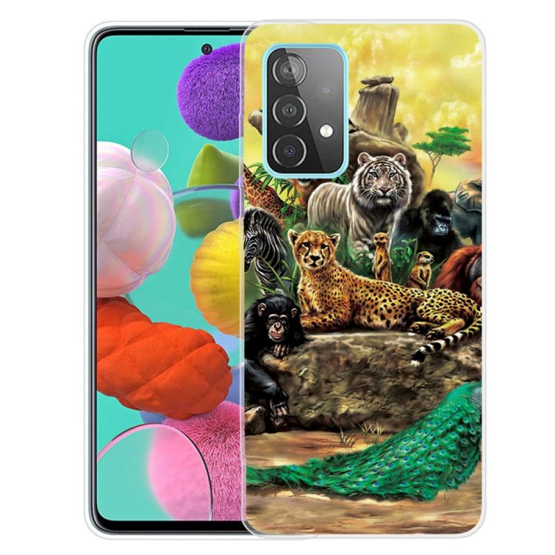 Hoesje Samsung Galaxy A72 4G / A72 5G Safaridieren