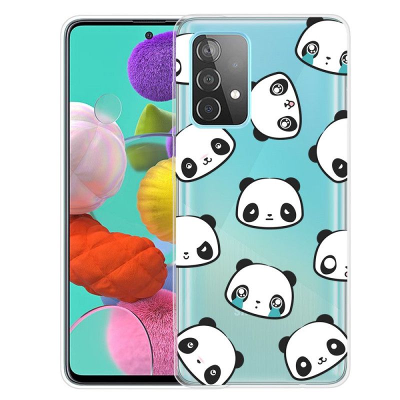 Hoesje Samsung Galaxy A72 4G / A72 5G Transparante Sentimentele Panda'S