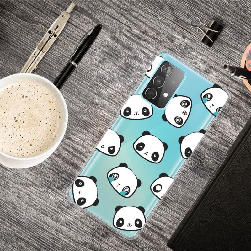 Hoesje Samsung Galaxy A72 4G / A72 5G Transparante Sentimentele Panda'S