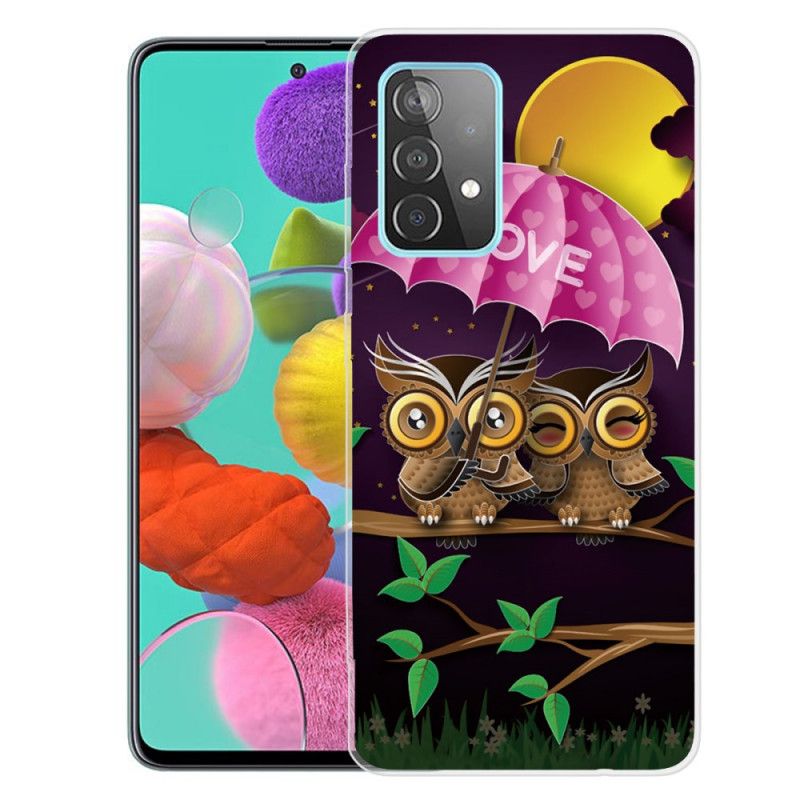 Hoesje voor Samsung Galaxy A72 4G / A72 5G Flexibele Liefdesuilen