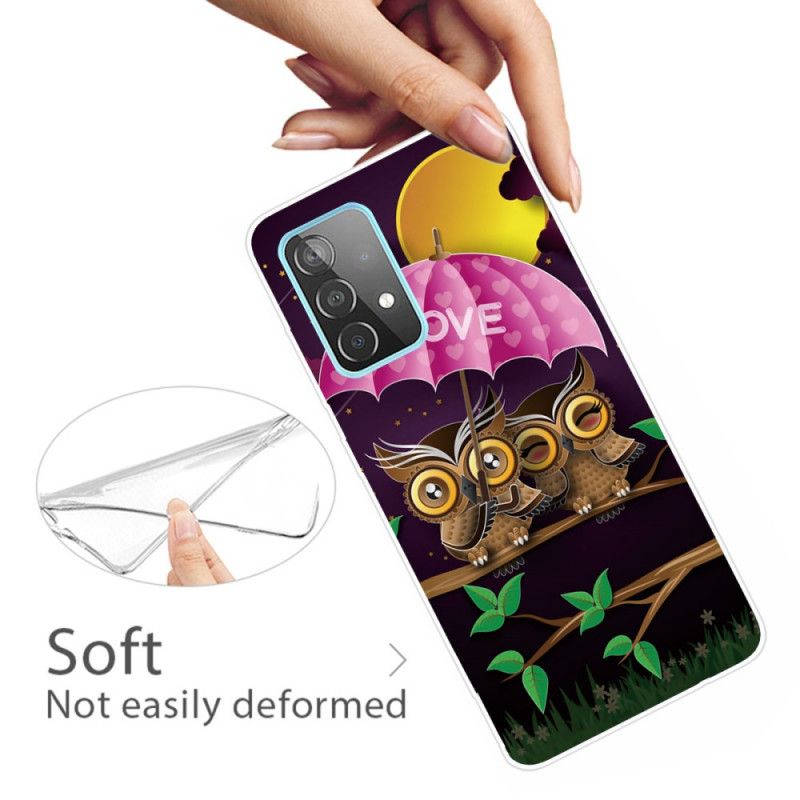 Hoesje voor Samsung Galaxy A72 4G / A72 5G Flexibele Liefdesuilen