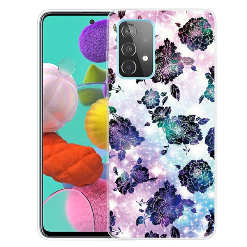 Hoesje voor Samsung Galaxy A72 4G / A72 5G Kleurrijke Vintage Bloemen