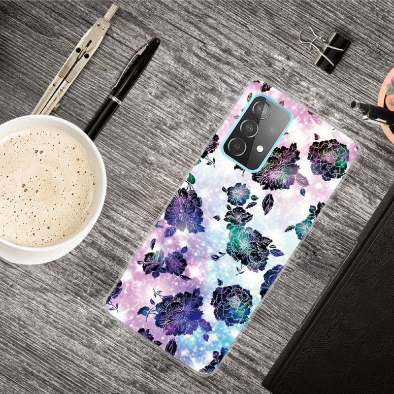 Hoesje voor Samsung Galaxy A72 4G / A72 5G Kleurrijke Vintage Bloemen